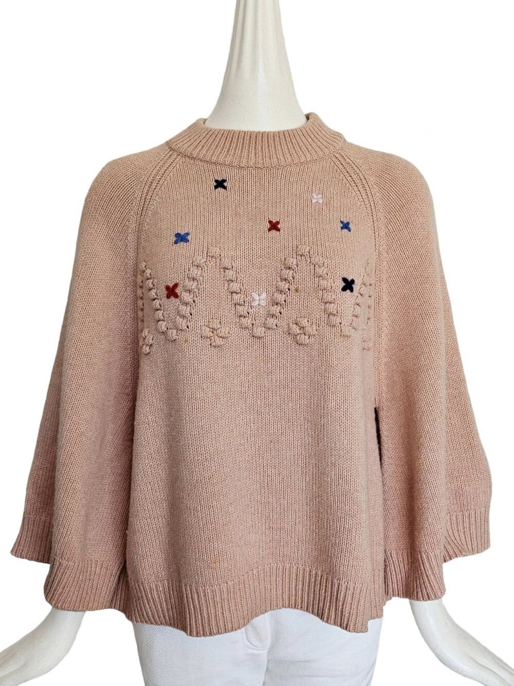 SEE BY CHLOE PINK WIDE SLEEVES SWEATER (XS)